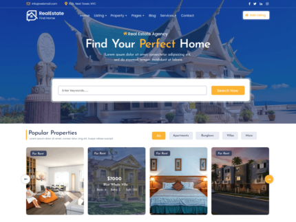 Realtyspace | Real estate WordPress Theme