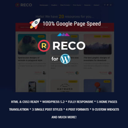 Reco – Minimal Lightweight Theme for Freebies